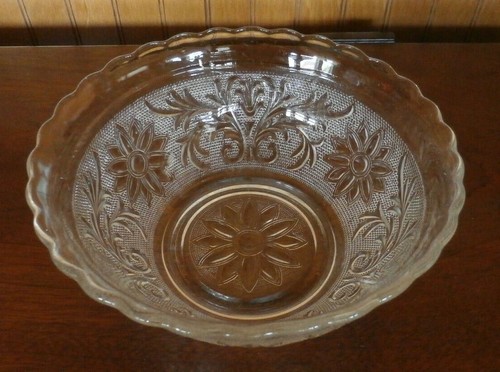 Vintage Anchor Hocking SANDWICH Klarglas 7,5" Gemüse Servieren Jakobsmuschel Schüssel - Bild 2 von 3