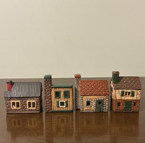 Handmade Hobbyist 3” Ceramic Christmas Village 24pc Inn Church Stable Train Tree - Picture 4 of 20