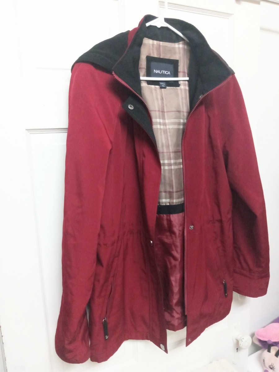 Nautica Burgundy Women's Vintage Casual Jacket Size Small