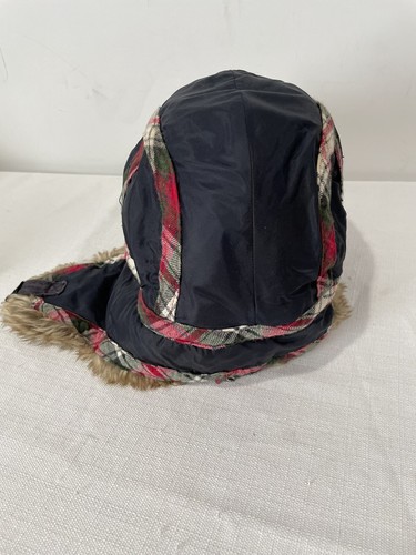 Gap Kids Plaid Ear Flap Trapper Hat L/XLBomber Ski Cozy Christmas Plaid - Picture 3 of 5