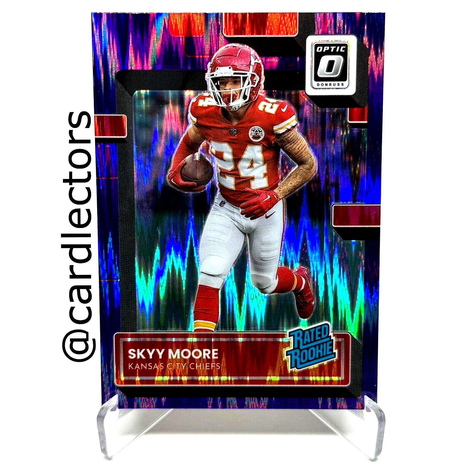 2022 Panini Donruss Optic SKYY MOORE #224 Rated Rookie Purple Shock PRIZM CHIEFS