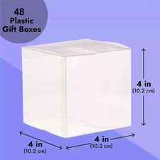 Lote De 50 Cajas De PVC Transparente - Tamaño 2-5/8"x1-5/16"x1-1/8", Para Favoritos De Boda, Fiesta O Regalo