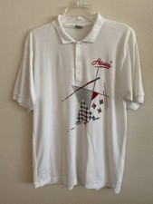 Vintage HAWAII Graphic Short Sleeve Polo Shirt Mens Size Large