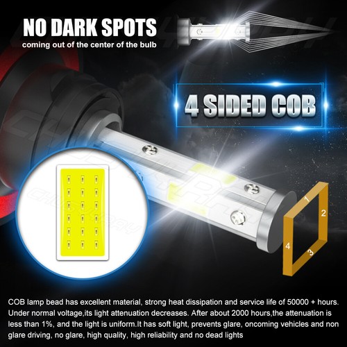 For JEEP Compass 2007-2009 4-SIDE Headlight High/Low + Fog Light 4pcs white - Picture 3 of 13
