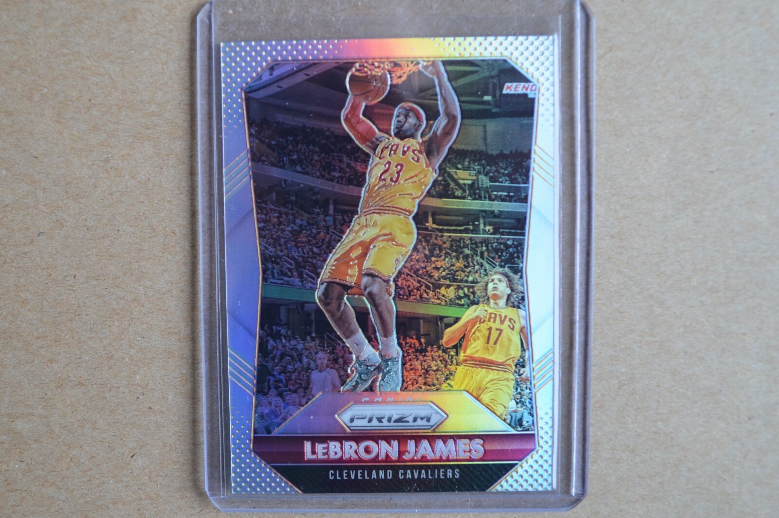 LeBron James 2015-16 Panini Prizm silver prizm card #125 Los Angeles Lakers