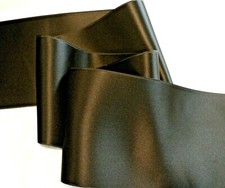 4" WIDE SWISS DOUBLE FACE SATIN RIBBON- DARK CHOCOLATE