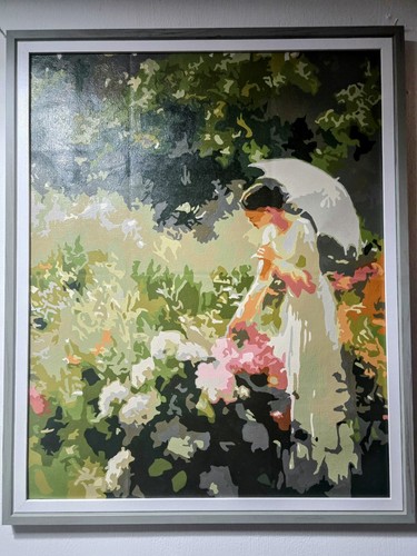 Vibrant painting framed acrylic artwork, original wall art, modern home decor - Picture 3 of 9