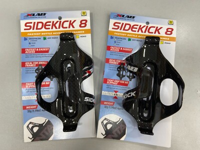 XLab Sidekick Carbon (Left / Right ) Water Bottle Cage (Gloss-Black) 8lbs Grip 