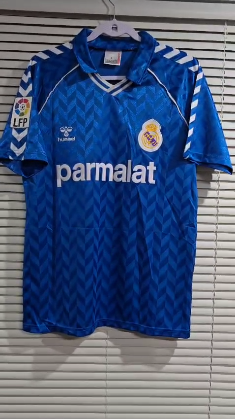 R. MADRID AWAY 85/86 - Jersey - Hugo Sanchez # 9 - HUMMEL - Large