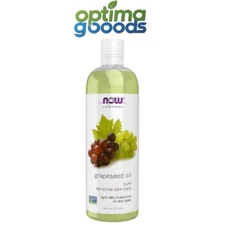 NOW Solutions Grapeseed Oil 16oz Skin Care Moisturizer for Sensitive Skin.