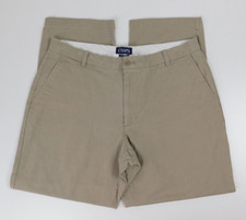Chaps Mens Khaki Flat Front Pants Size 36x30