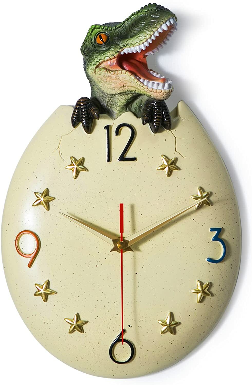 Kids Wall Clock,Dinosaur Egg Wall Clocks for Living Room Bedroom Kids Room Decor