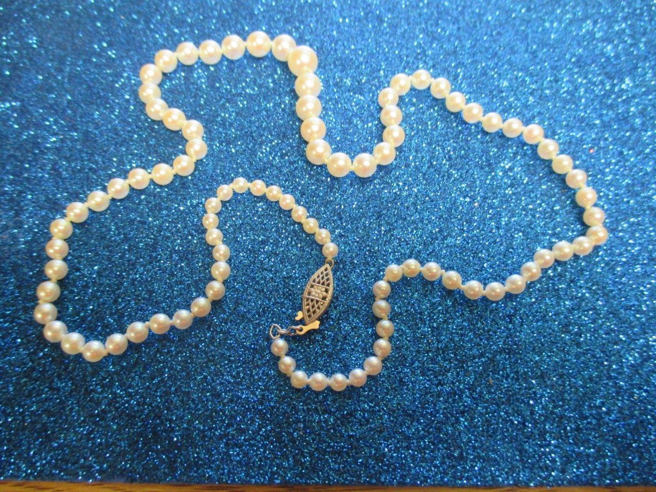20" PEARL Strand NECKLACE Gem