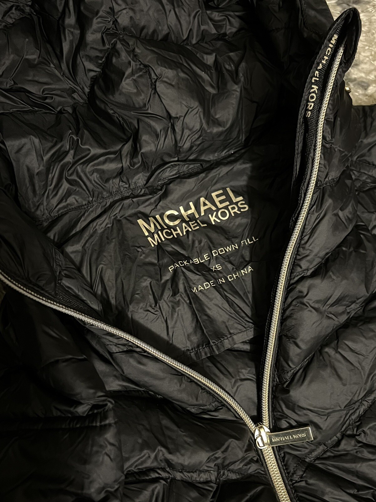 michael kors packable down jacket size x small - image 3