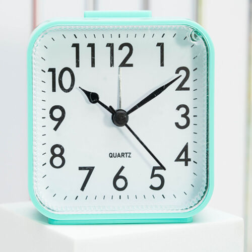 LED Desk Alarm Clock Nightlight Snooze Quiet Non Ticking Battery Powered Bedroom - Picture 2 of 12