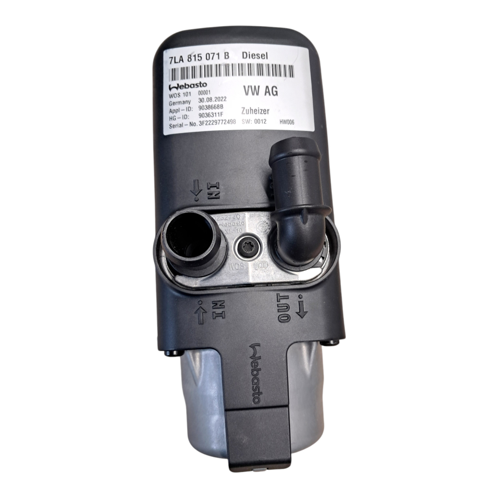 Webasto 温度調整ダイヤル 2022年製 Auxiliary Heater Webasto For Volkswagen T6.1 2.0 TDI 7LA815071B