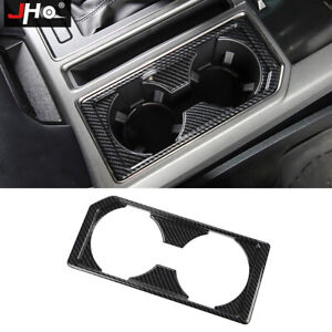 Details About Abs Carbon Fiber Grain Water Cup Holder Panel Cover Trim For Ford F150 2017 2019