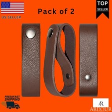 Genuine Leather Holster Horse Riding Whips Brown Color Handmade Whip Holder 2x