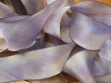 silk ribbon 1" on the bias hand dyed 1yd made in USA periwinkle wisteria