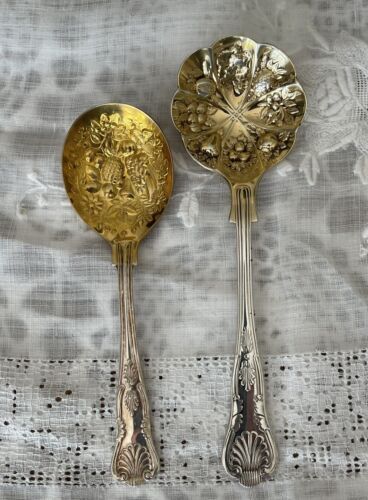 VTG Sheffield England EPNS Silver Plated Embossed Berry Fruit 8.9
