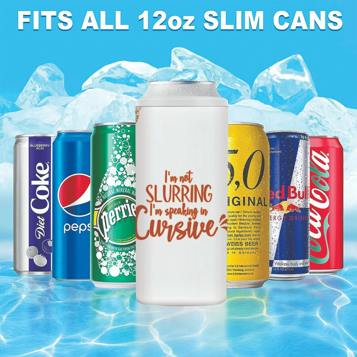 Simple Modern Skinny Can Cooler for Slim Beer & Hard Seltzer 12 oz  Insulated Stainless Steel Sleeve 