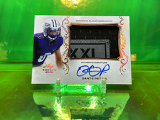 2018 Dante Pettis RC AUTO Laundry Tag Patch Leaf Trinity WR HUSKIES Saints