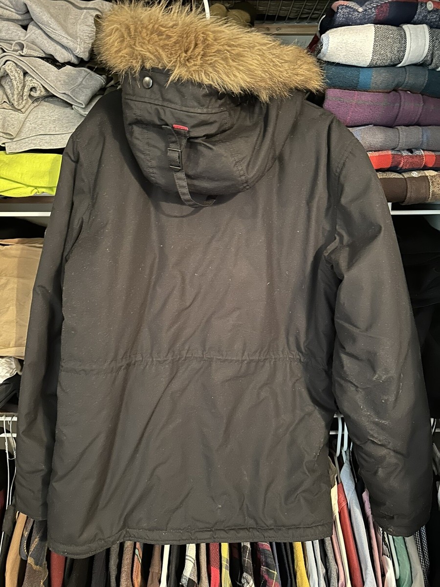 Supreme 2012 Waxed Cotton N-3B Jacket Large Black Military British