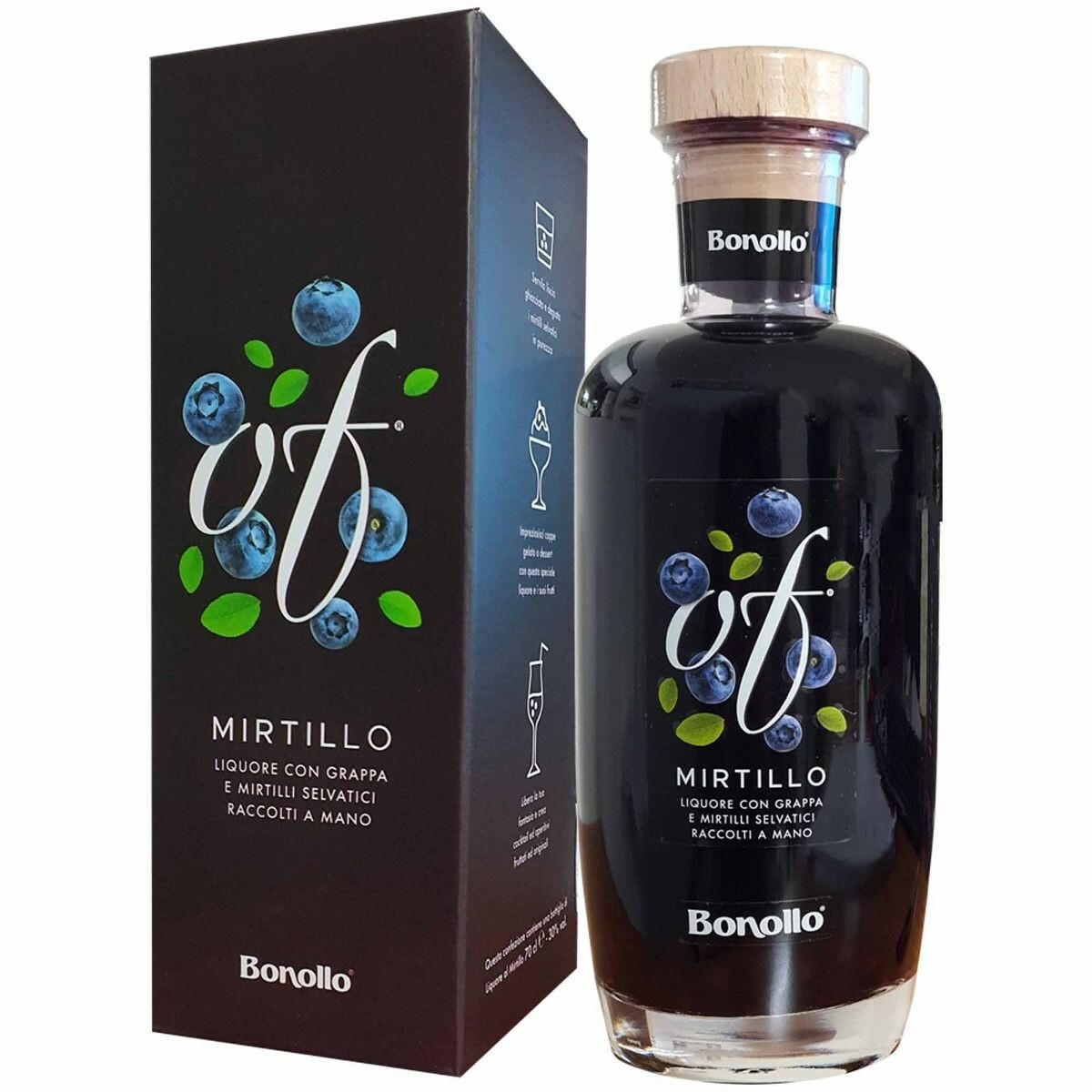 BONOLLO GRAPPA E MIRTILLI SELVATICI RACCOLTI A MANO 70 CL