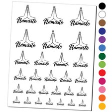 Namaste Palm of Hands Together Yoga Temporary Tattoo Water Resistant Set