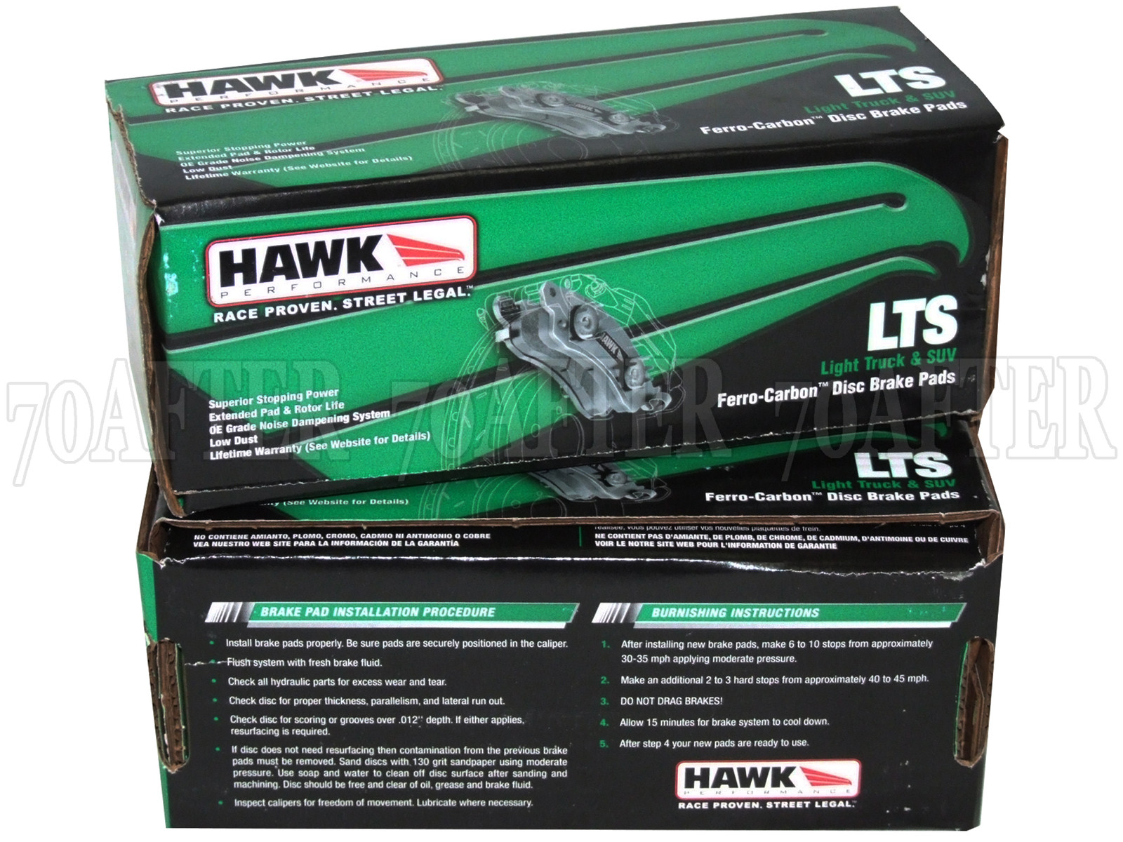 Hawk LTS Truck/SUV Brake Pads (Front & Rear Set) for 07-16 Toyota ...