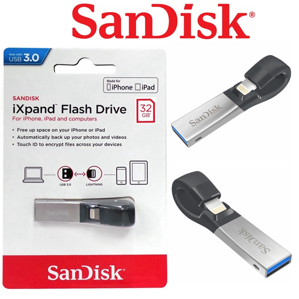 SanDisk iXPand Flash Drive USB 32GB 64GB 128GB 256G 16G Memory For  iPhone