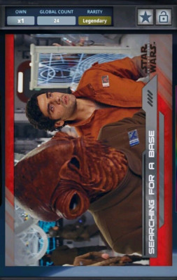 24cc POE DAMERON THE LAST JEDI SELECTS SILVER LEGENDARY Star Wars Card Trader