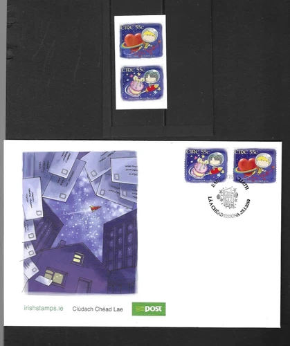 Ireland 2010 S/A Greeting Stamps sg 1991/2 & FDC