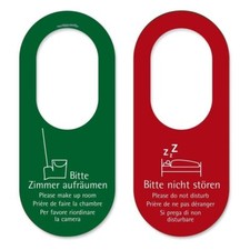2 St&uuml;ck T&uuml;rh&auml;nger T&uuml;rschild Bitte nicht st&ouml;ren Bitte Zimmer aufr&auml;umen 4 Sprachen