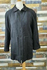 Berkertex Ladies Grey Wool Blend Zip Coat Jacket Size Uk 12
