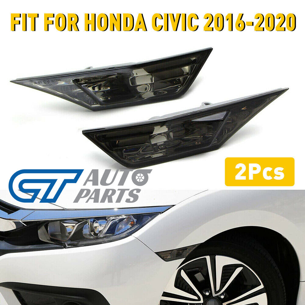 Smoke LED Side indicator fender light for 20162021 Honda Civic FK