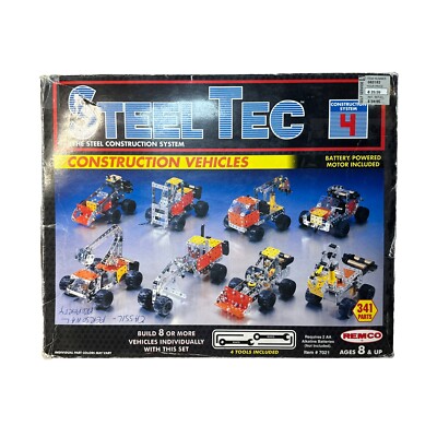 1993 Remco ~ Steel Tec Construction Vehicles #7021 ~  Battery Powered Motor
