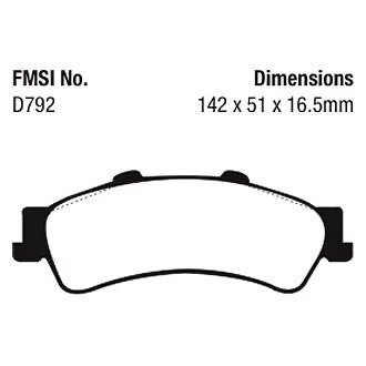 Pastillas de freno traseras EBC DP41630R Yellowstuff para Chevy Silverado 1500 1999-2006 Foto 4 de 4