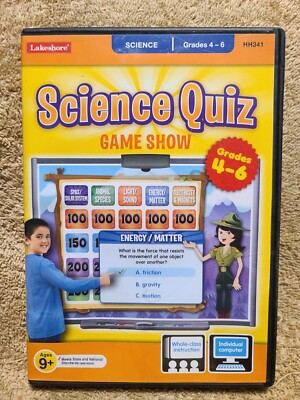 Shelf62J VINTAGE PC GAME/SOFTWARE~science quiz- gameshow