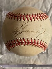 KEN GRIFFEY JR. SIGNED AUTOGRAPHED BASEBALL JSA Certified Auto Game used REDS