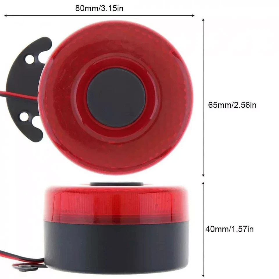 Alarma de respaldo Beeper para camiones 12V-24V reversa respaldo alarma sonido con luz Foto 4 de 4