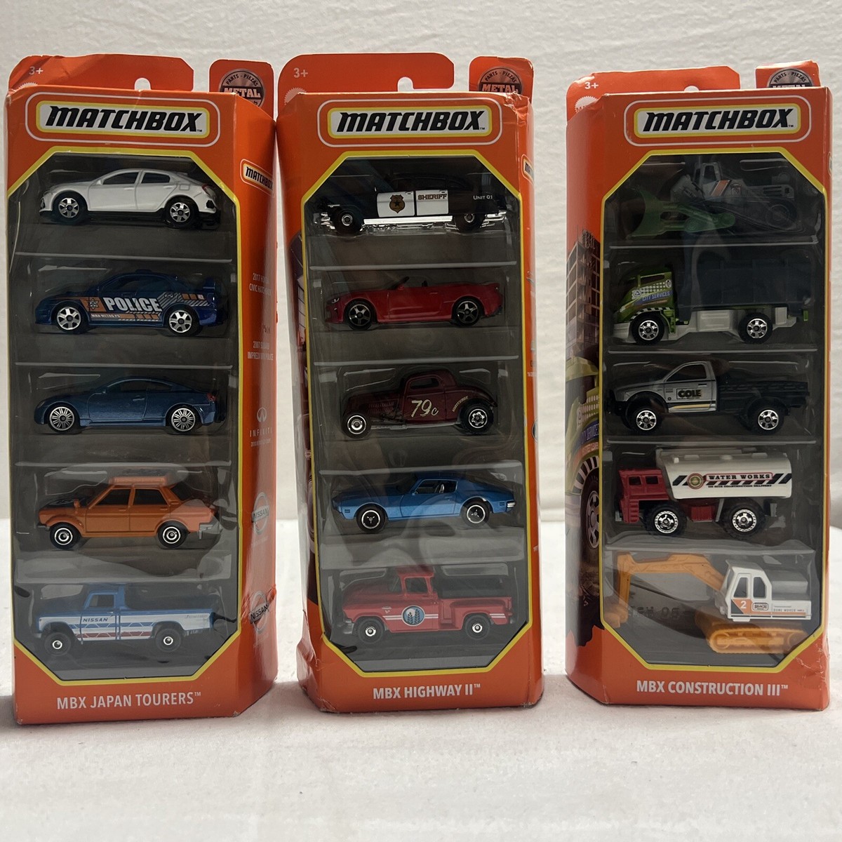 Matchbox MBX Japan Tourers 1:64 Vehicles, Pack of 5-damaged pkg