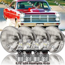 For Ford Galaxie 500 1962-1974 4pcs 5.75 5-34inch Round Led Headlights Upgrade