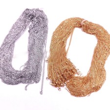 Wholesale In Bulk Lots Silver/Gold 316L Stainless Steel Rolo Oval Chain Necklace