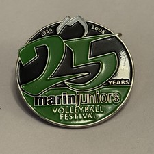 25th-anniversary Marin Juniors Volleyball Club Enamel Lapel Pin Marin California