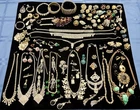 Huge Lot Vtg to Now Rhinestone Costume Jewelry Missing Stones Broken Single Ear.