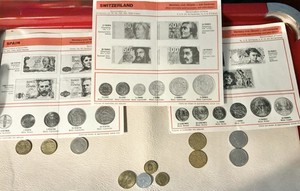 Vintage Foreign Coins and Travelers Helper Mixed Lot