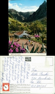 Postales Gran Canaria Kanaren: Dorf bei Agaete, Gran Canaria 1972