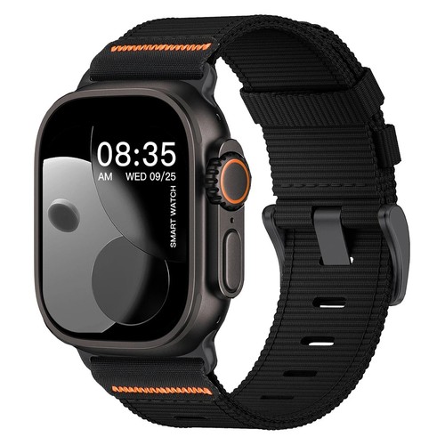 Cinturino Nylon per Apple Watch Ultra 2 10 9 8 7 6 5 4 SE 41 44 46 40 45mm 49mm - Foto 18 di 22