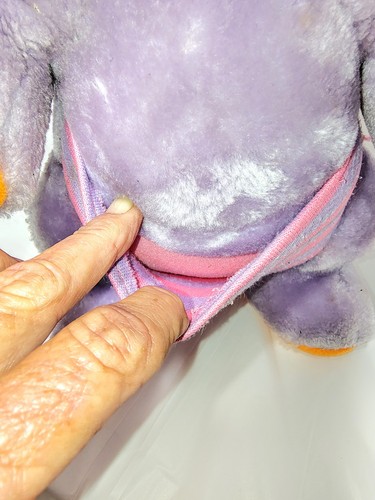 Peluche elefante Eleroo viola puzzle 1984 vintage Hasbro - Foto 10 di 11